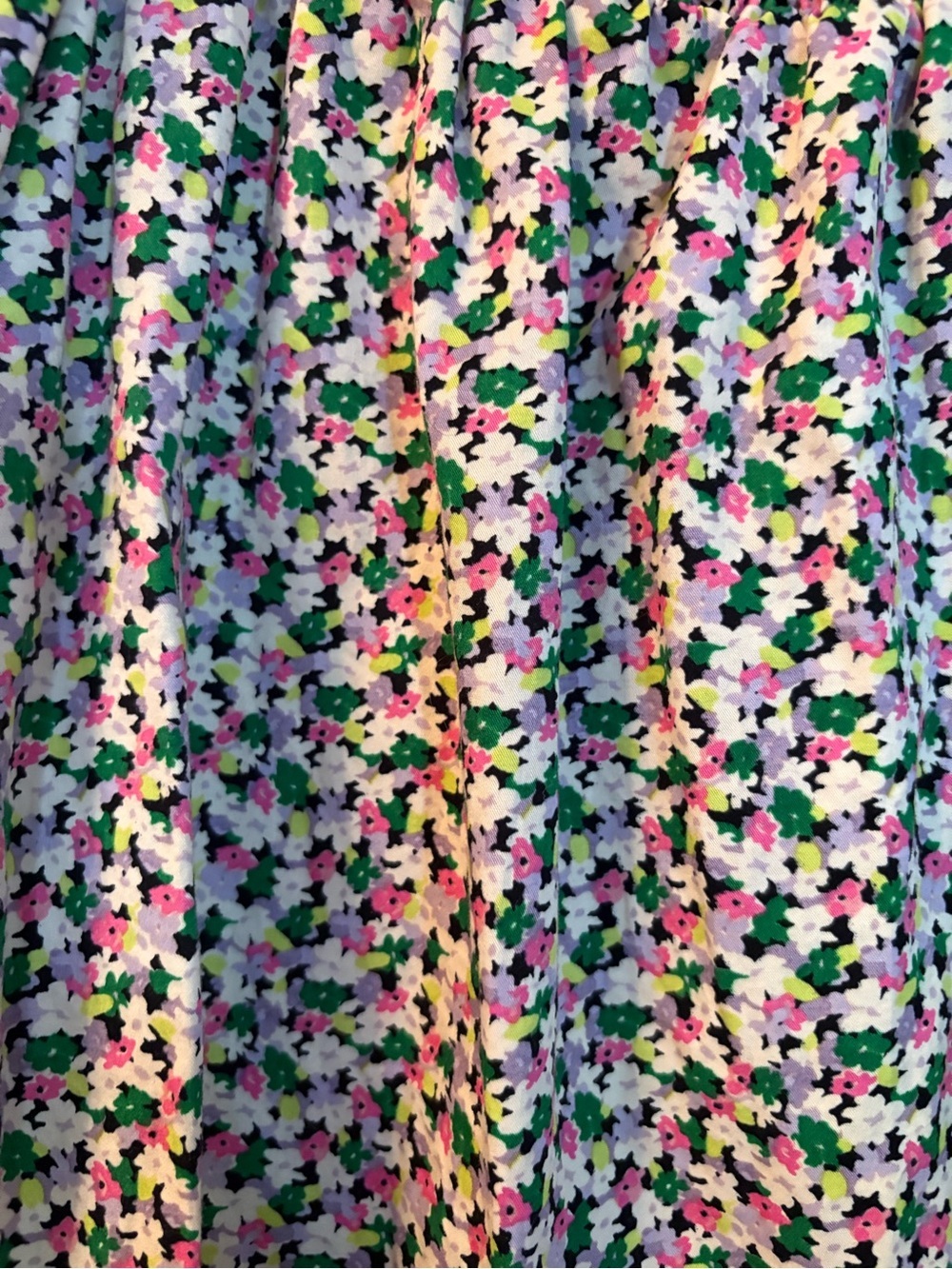 H&M Floral Square-Neck Puff Sleeve Blouse in Pink and Green - Picture 6 of 9